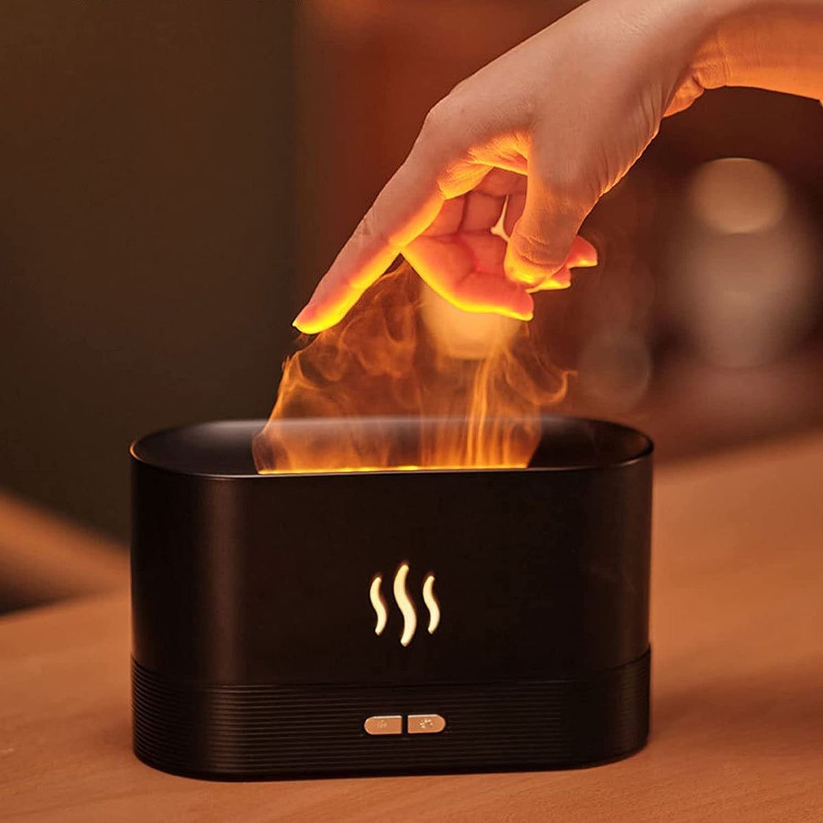 The Hearth Flame Diffuser — Matte Charcoal