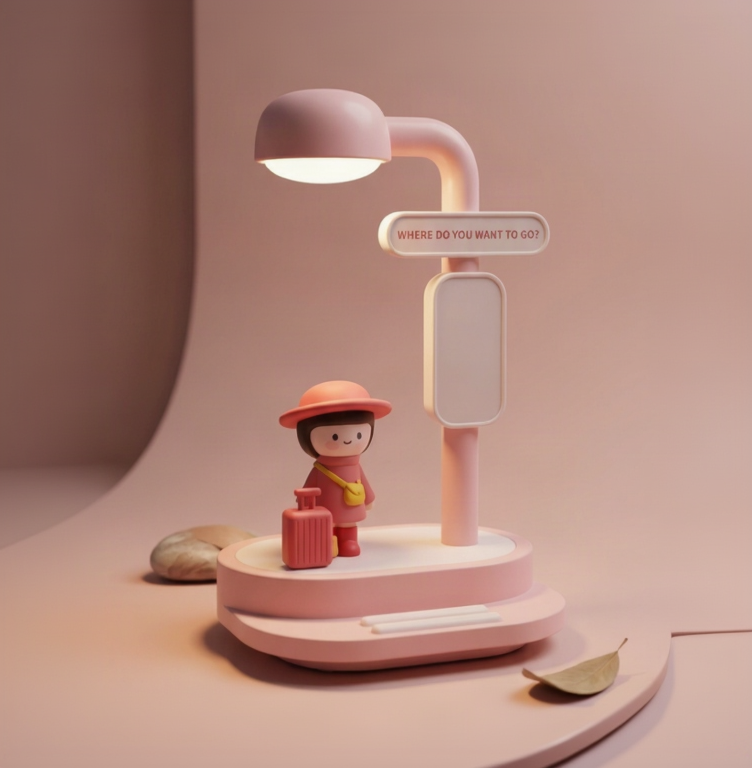 The Streetlight Companion — Cordless Ambient Lamp & Phone Stand